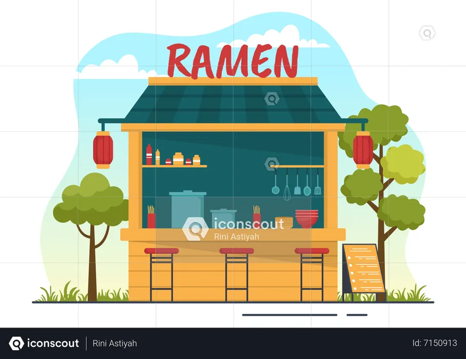 Ramen Store  Illustration