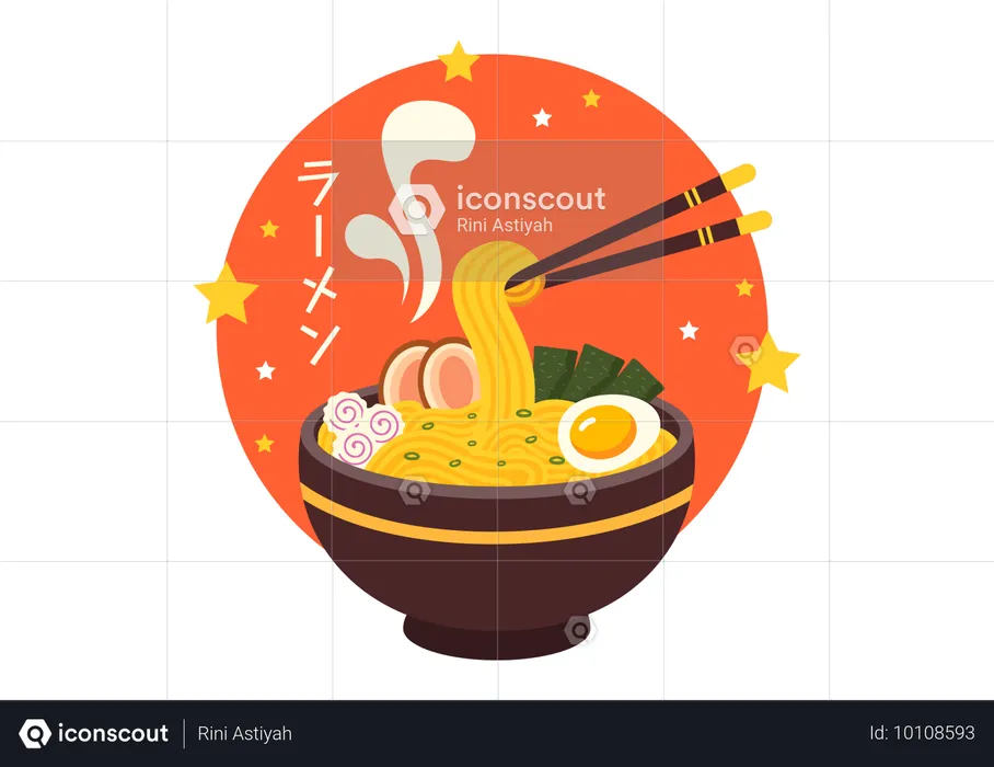 Ramen-Suppe  Illustration