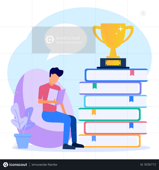 Best Premium Ranker student Illustration download in PNG & Vector format