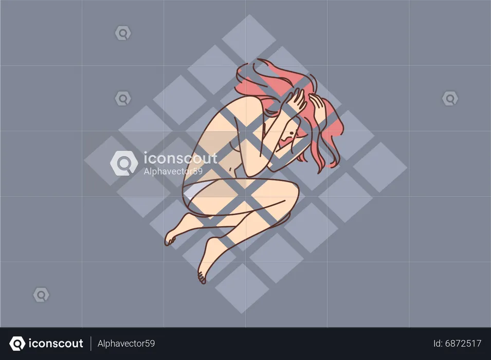 Rape girl  Illustration