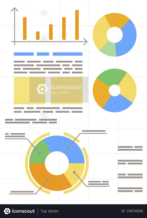 Rapport d'analyse graphique à bord pour les entreprises  Illustration