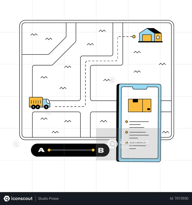 Rastreamento de entrega inteligente  Ilustração