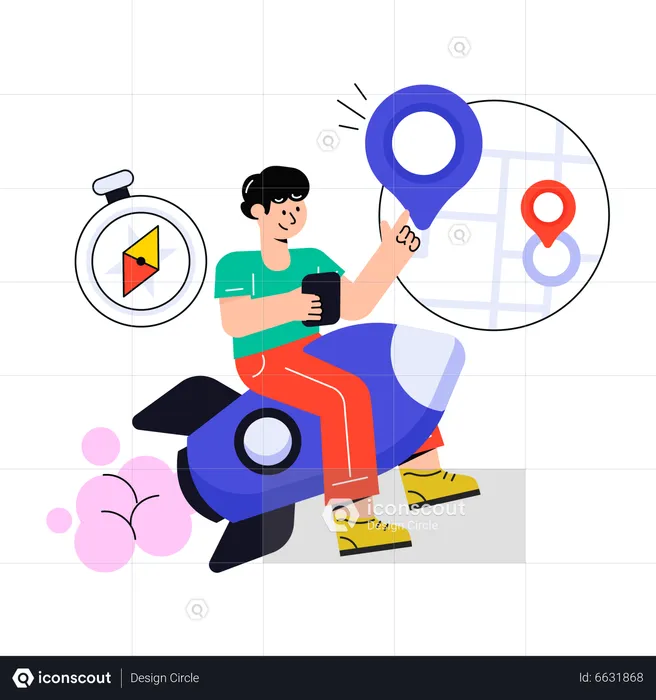 Rastreamento GPS on-line  Ilustração