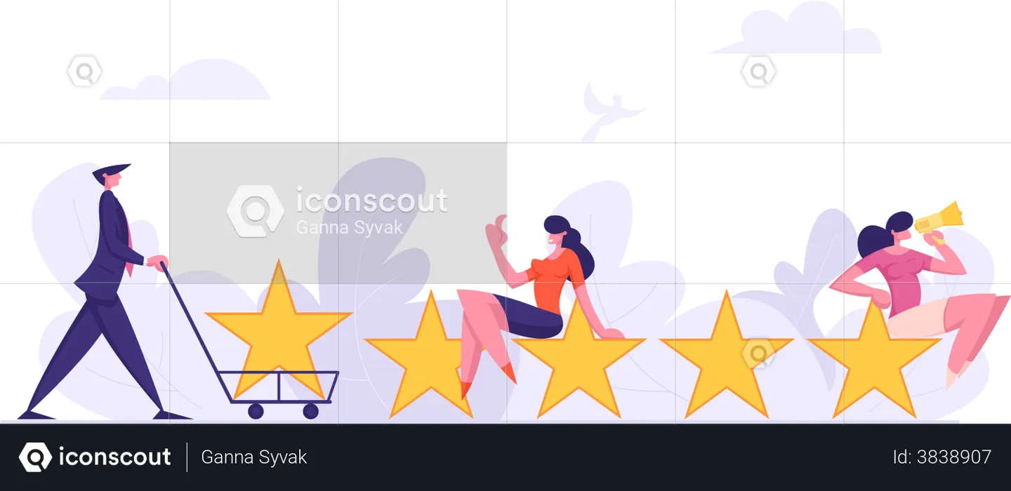 Rating System and Customer Review  Illustration