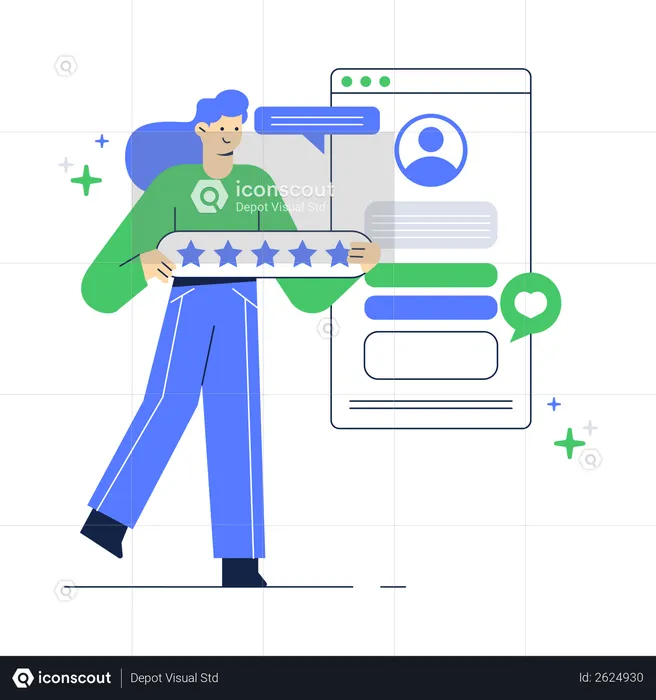 Rating User Profile  Illustration