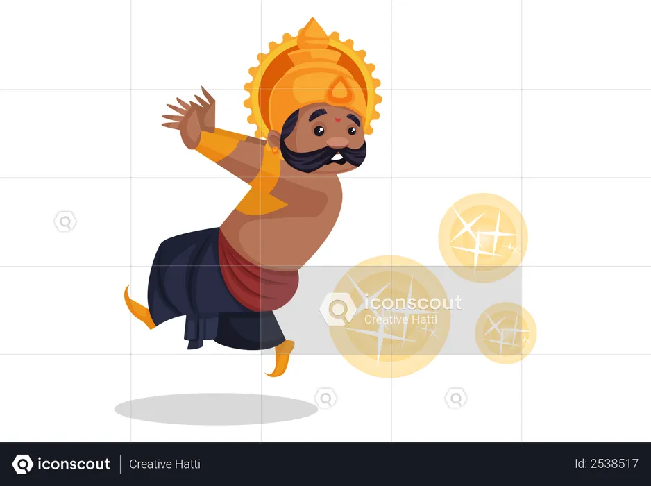 Ravan running  Illustration