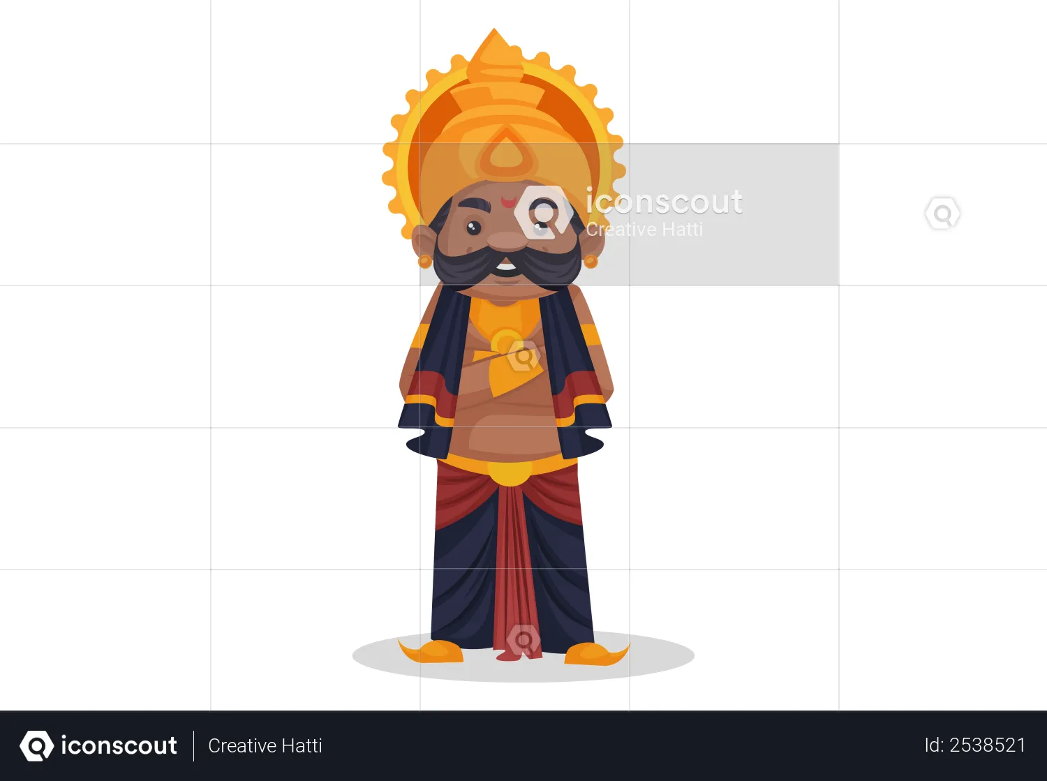 Ravan Standing Illustration - Free Download People Illustrations ...