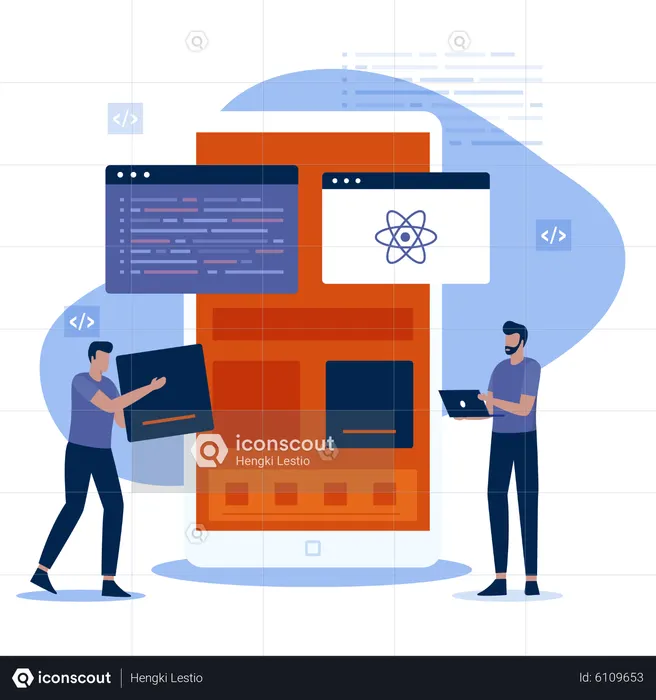 React native programmer  Illustration