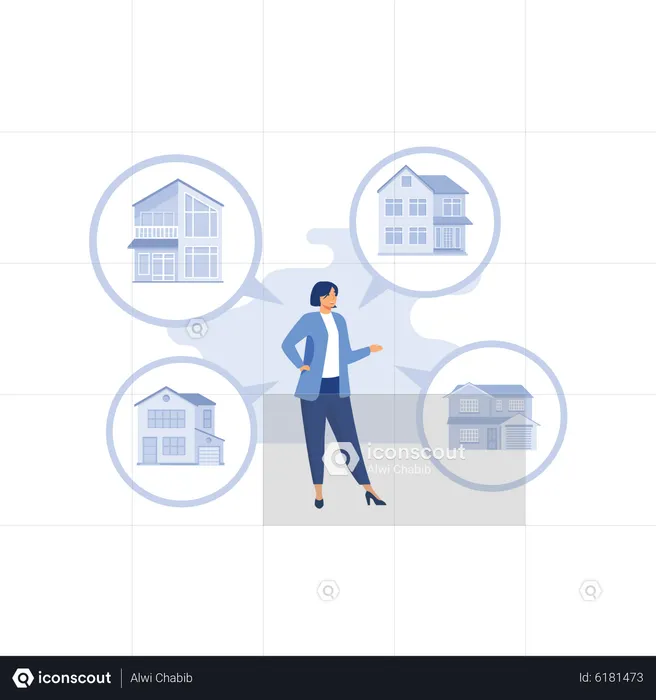 Real estate agent  Illustration