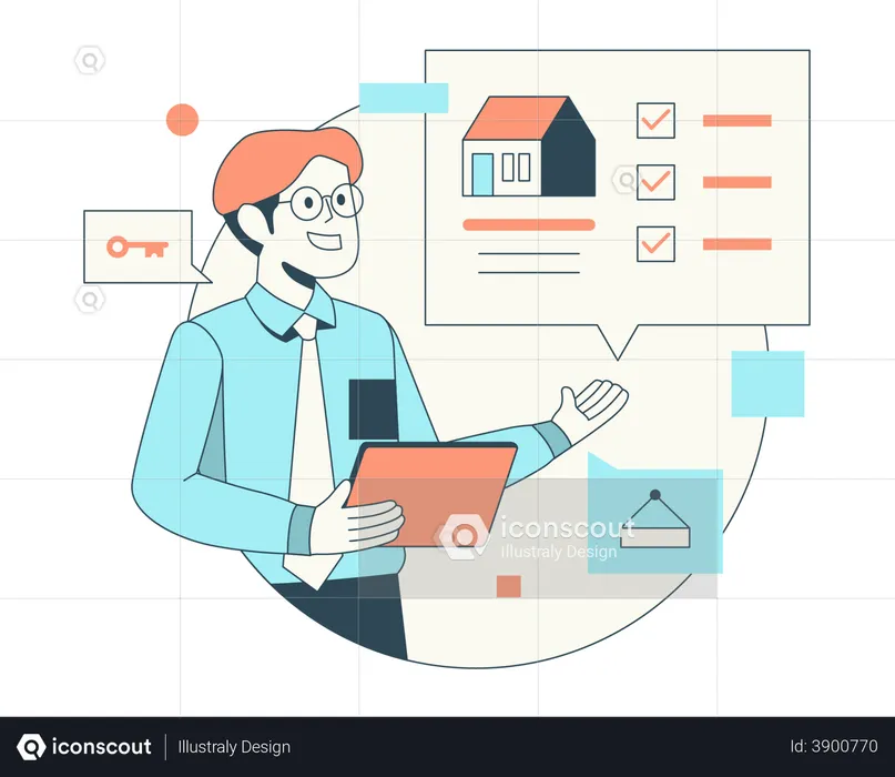 Real Estate Agent  Illustration