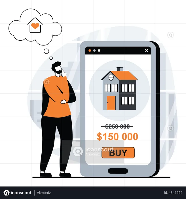 Real estate application  Illustration