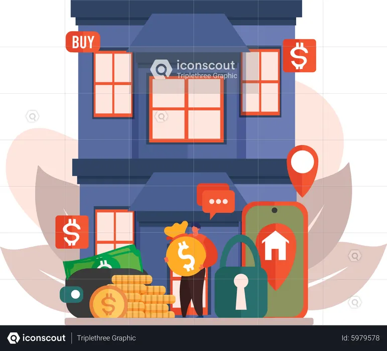 Real estate business  Illustration