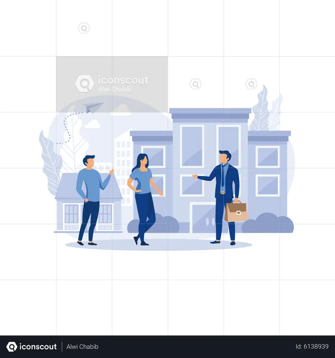 Real estate business  Illustration