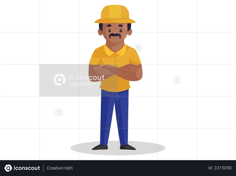 Real estate developer standing  Illustration