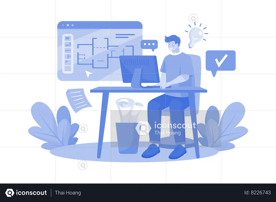 Real Estate plan  Illustration