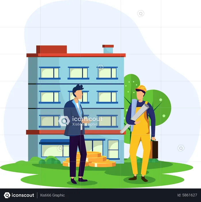 Real estate plan  Illustration