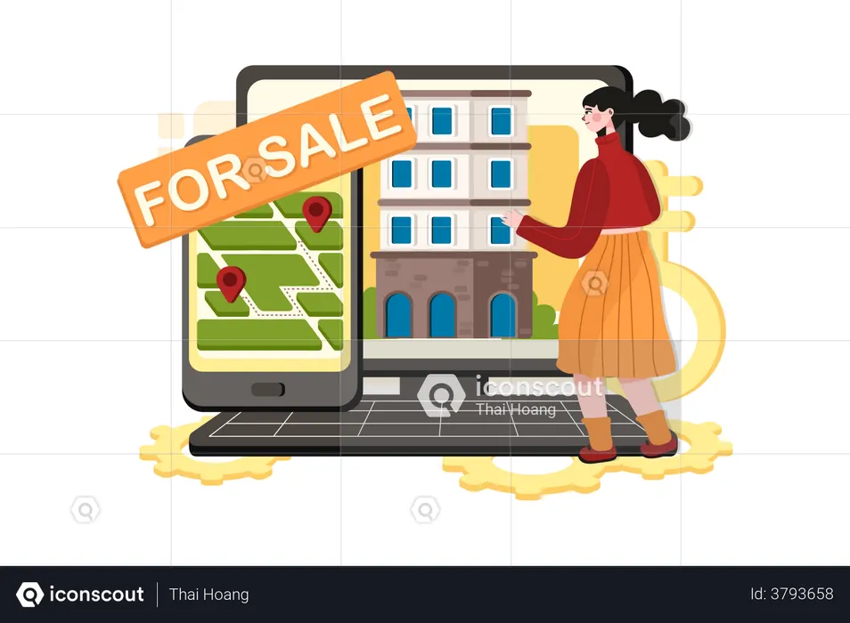Real estate property marketing  Illustration