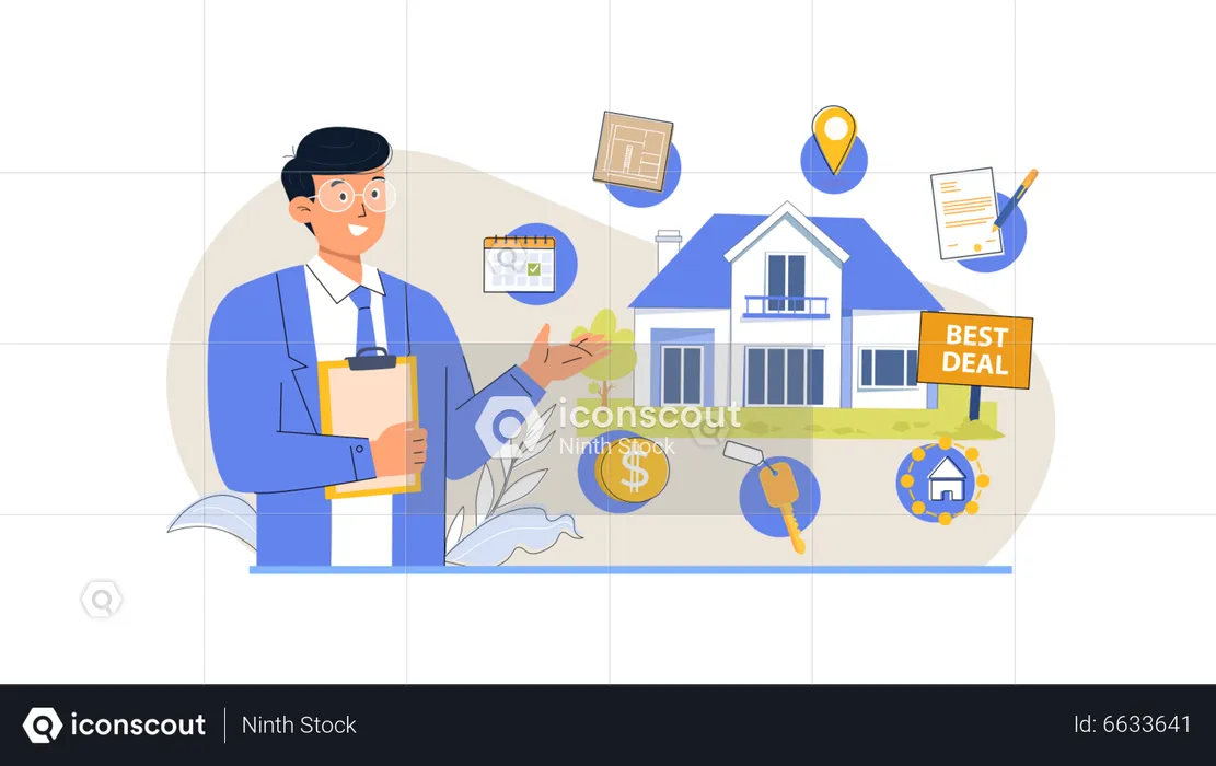 Real Estate Sale  Illustration