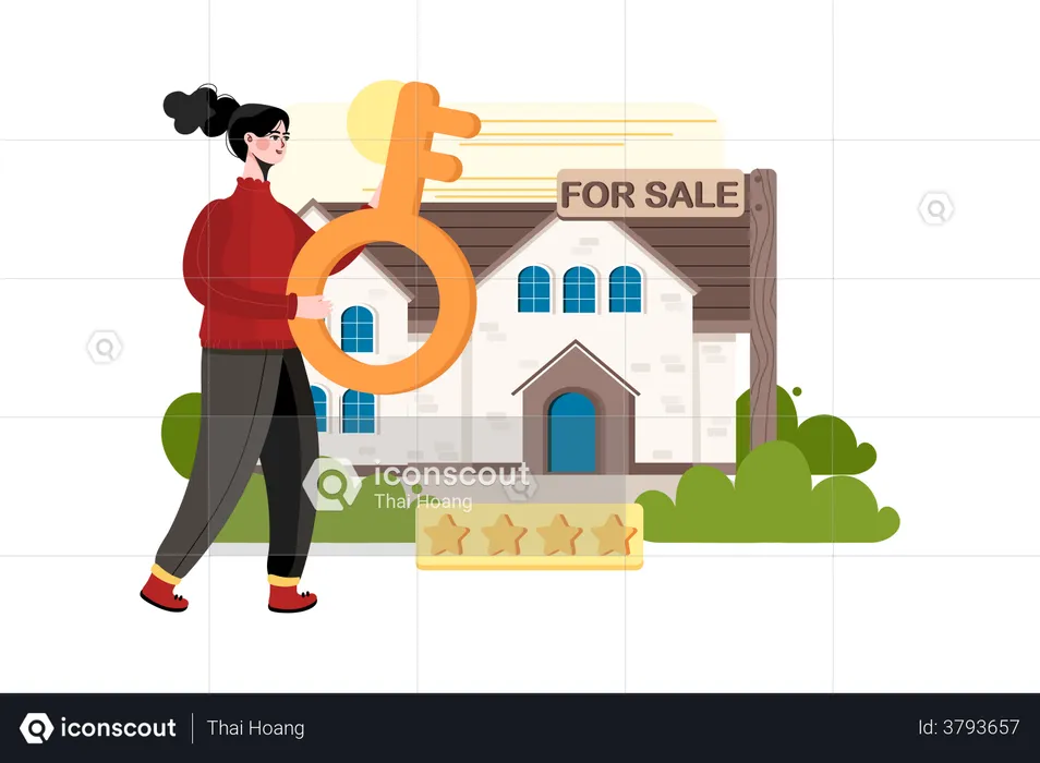 Real estate seller  Illustration