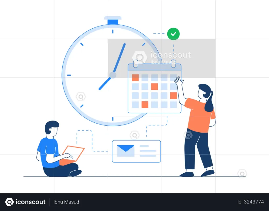 Real Time Schedule  Illustration