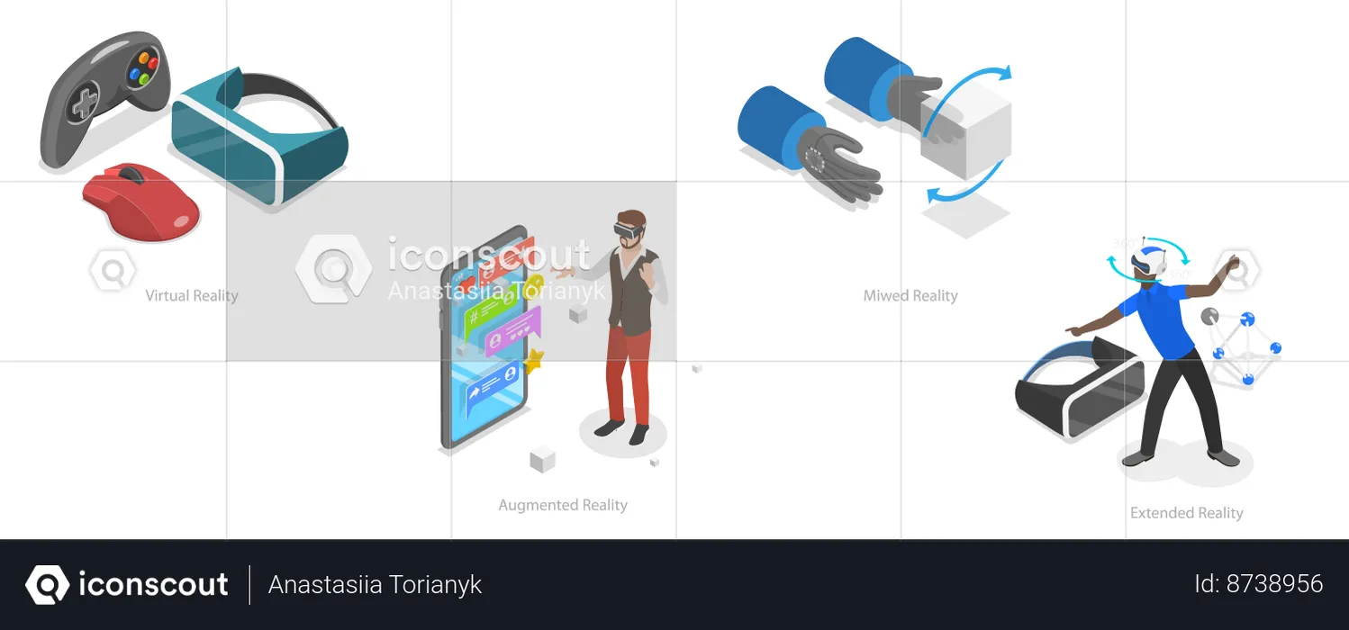 Realidad extendida y gadget  Ilustración