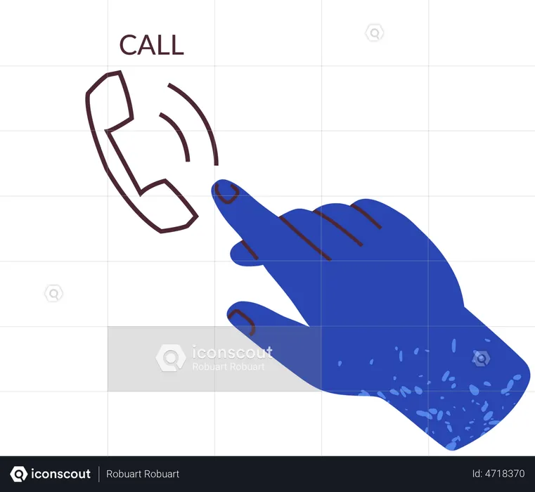 Receive incoming phone call  Illustration