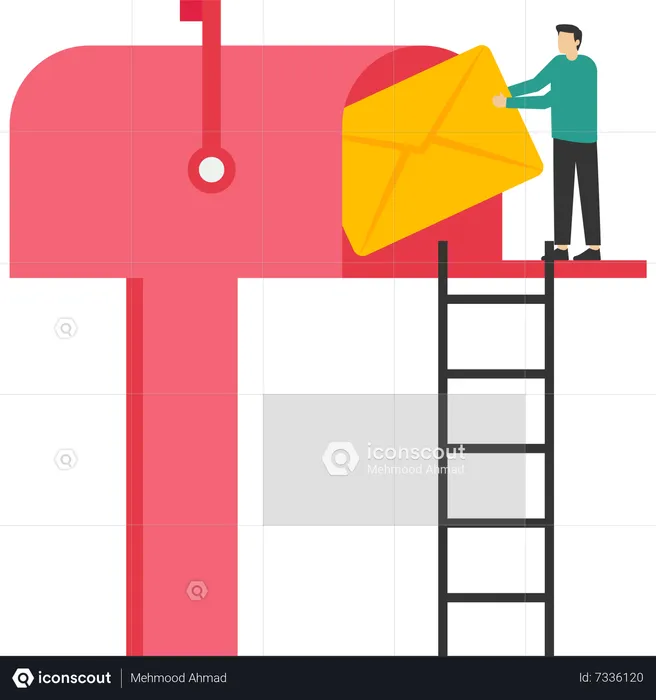 Receiving mail  Illustration