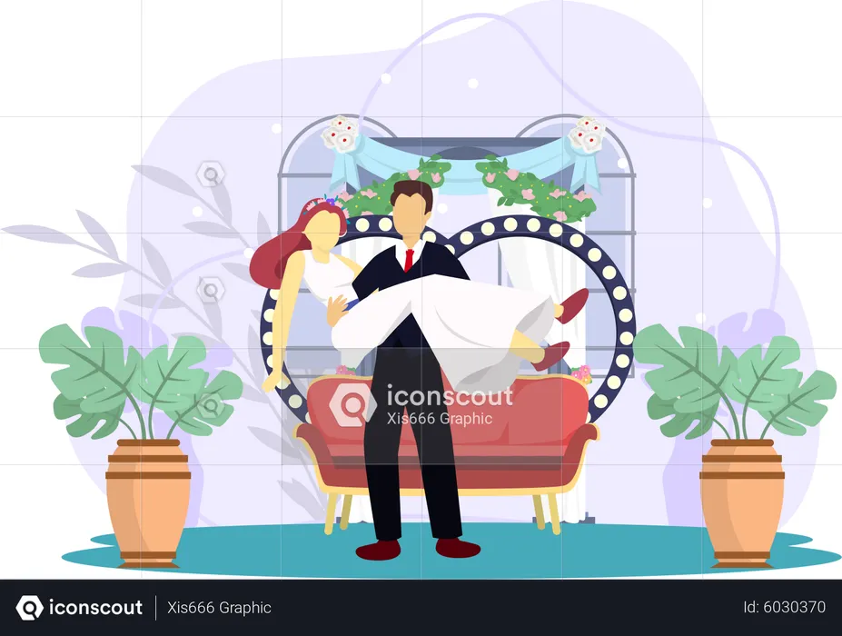 Recepção de casamento  Ilustração