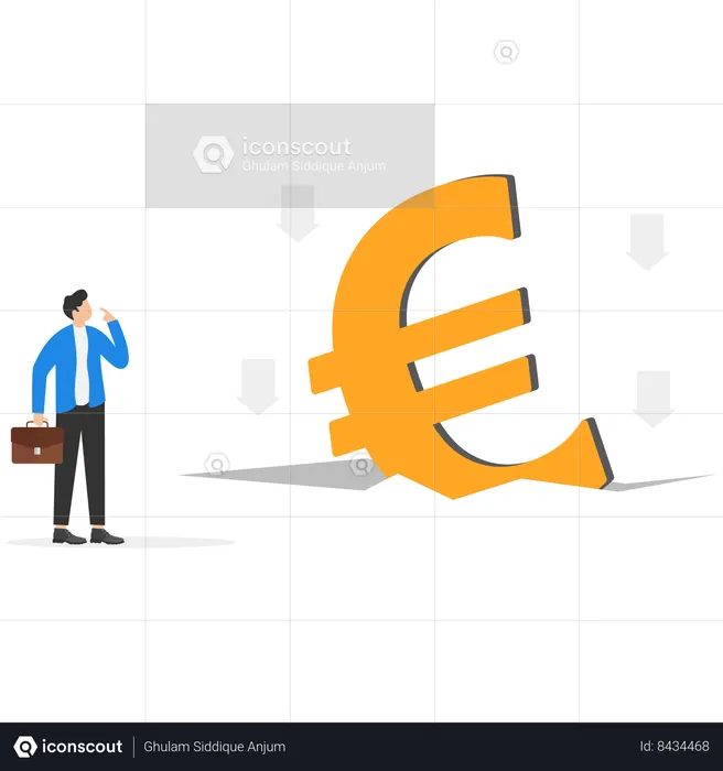 Recesión económica del euro  Ilustración