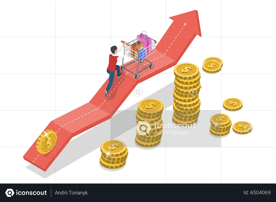 Recesión del valor del dinero  Ilustración