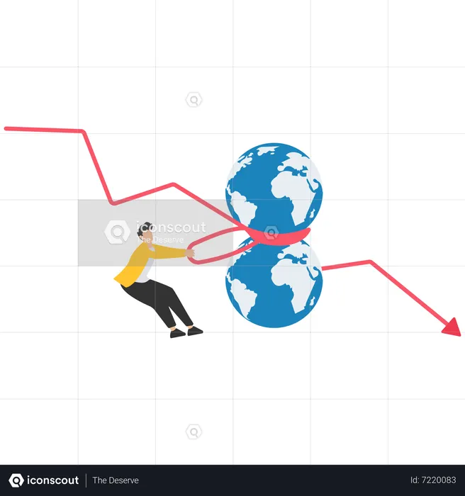 Récession économique mondiale  Illustration