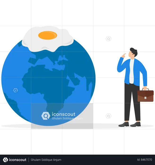 Le réchauffement climatique  Illustration