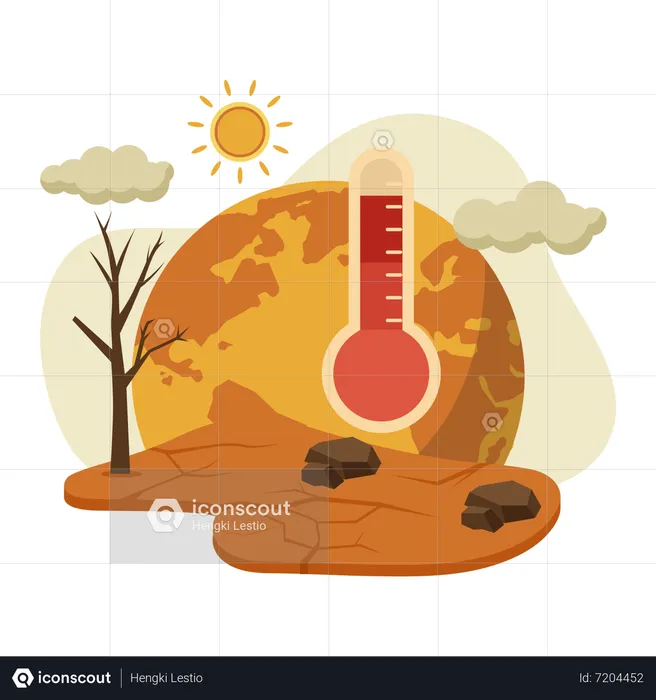 Le réchauffement climatique  Illustration