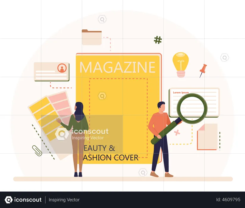 Trouver du contenu de magazine  Illustration