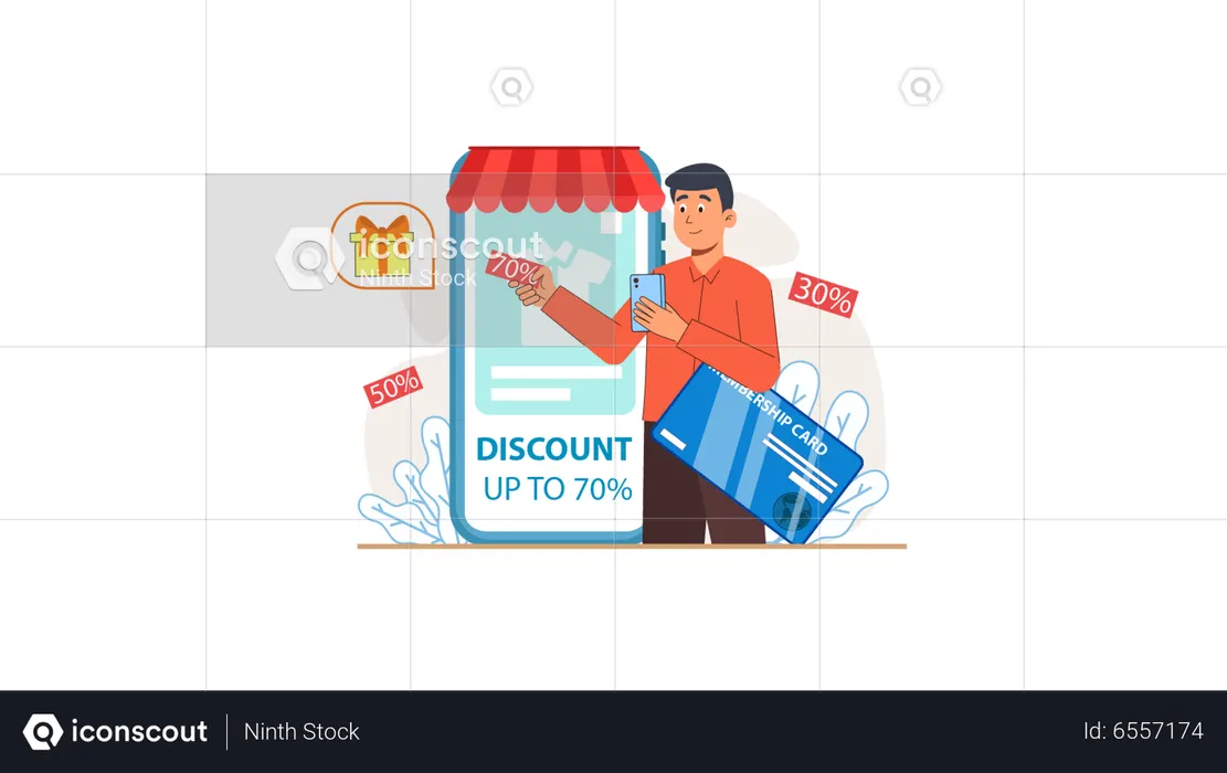 Recompensa por fidelidad del cliente  Ilustración