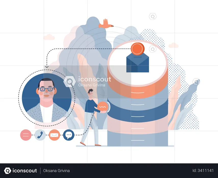 Recopilación de datos del usuario  Ilustración