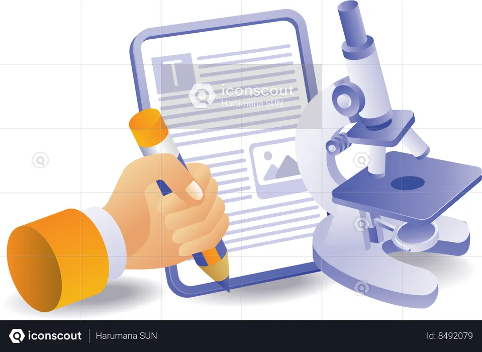 Record laboratory research analysis  Illustration
