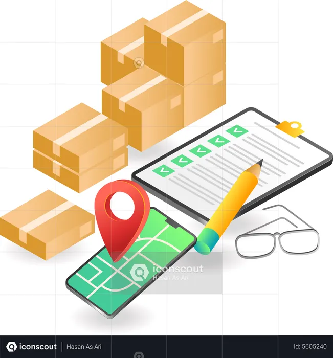 Record shipment location  Illustration