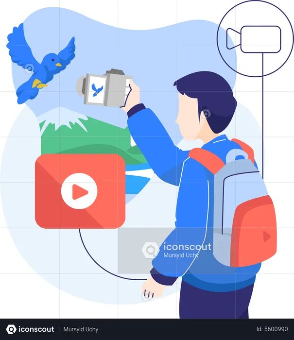 Record Traveling Videos  Illustration