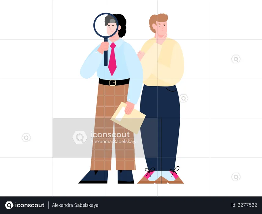 Recruiting and hiring managers finding candidates  Illustration