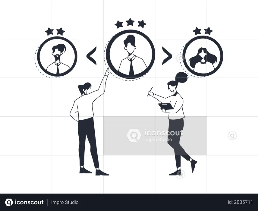 Recruiting employee  Illustration