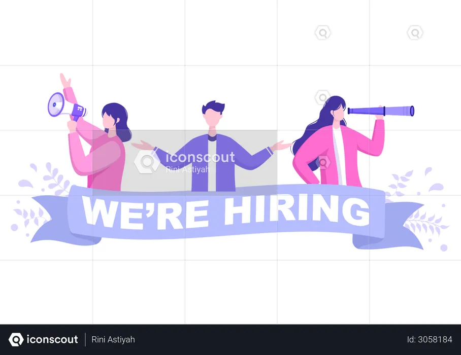 Recrutamento on-line  Ilustração