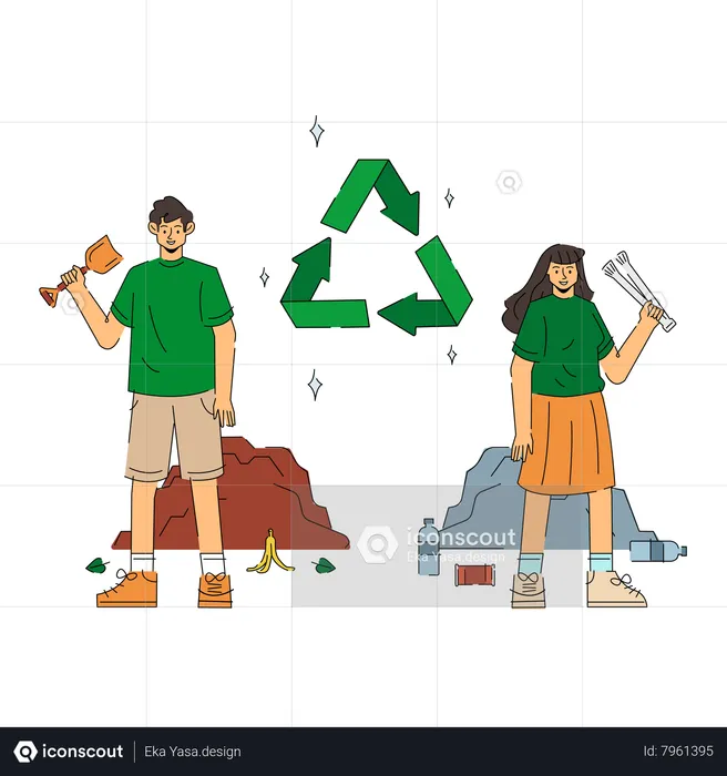 Héros du recyclage  Illustration