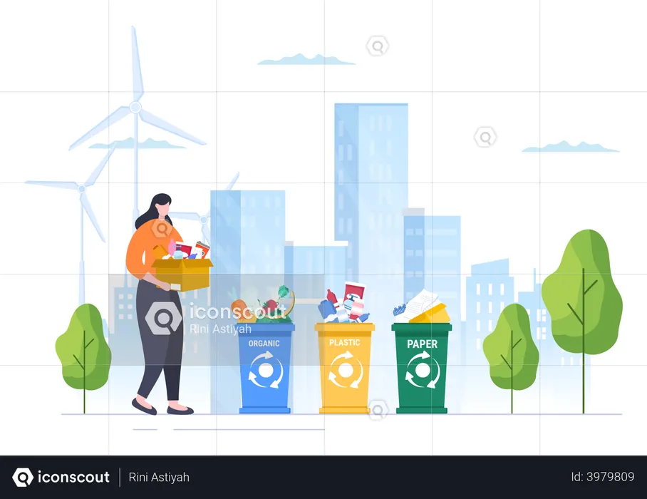 Recycle Process Trash  Illustration