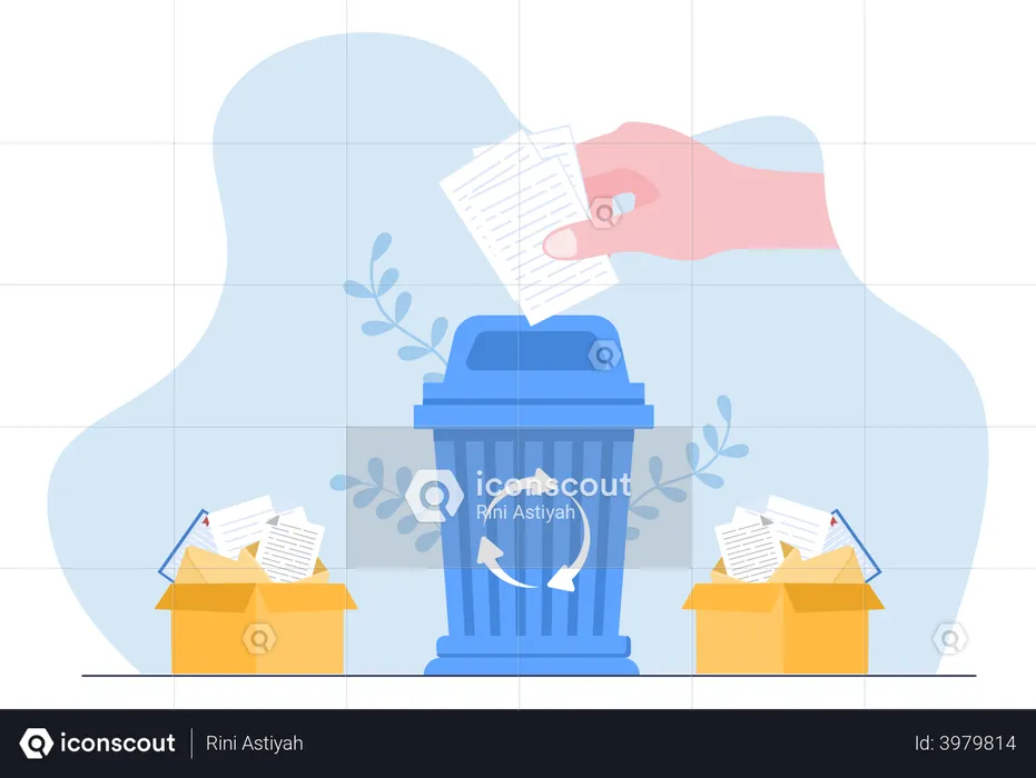 Recycling Bin  Illustration