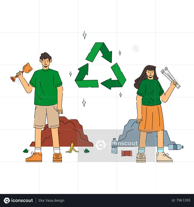 Recycling Heroes  Illustration