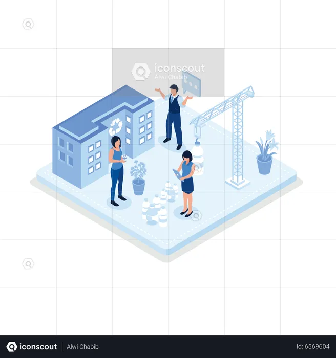 Recycling Industry  Illustration