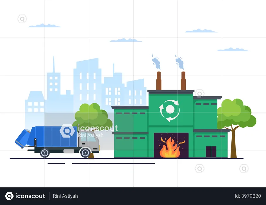Recycling plant  Illustration