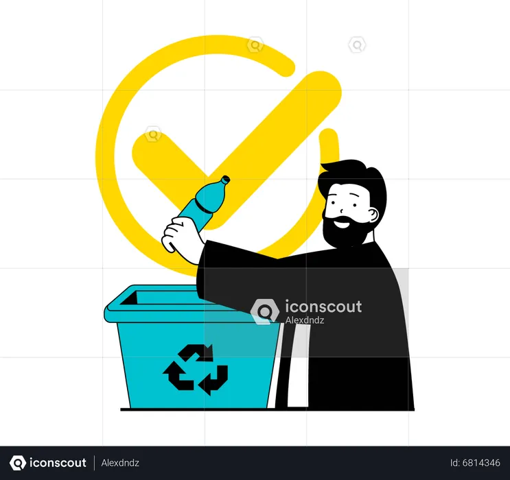 Recycling waste  Illustration