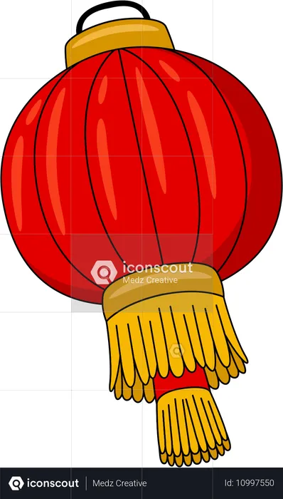 Red chinese lantern  Illustration